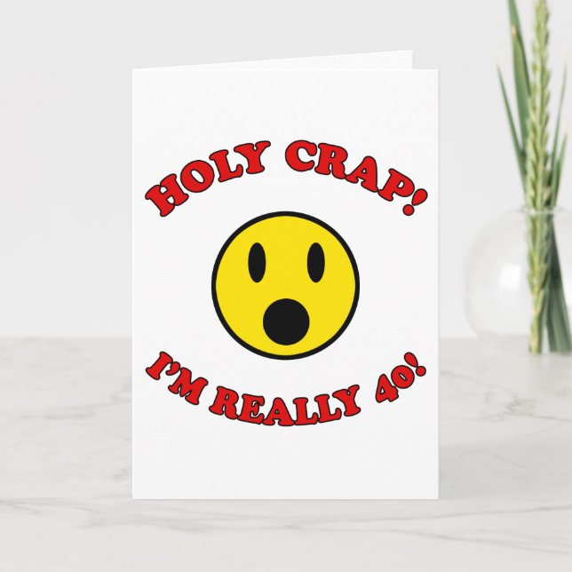 40th Birthday Gag Gifts Card (Front)