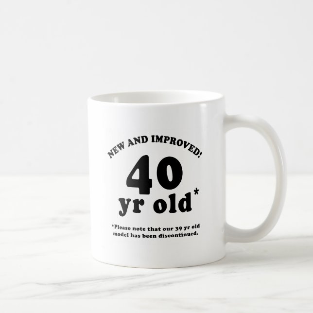40th Birthday Gag Gifts Coffee Mug (Right)
