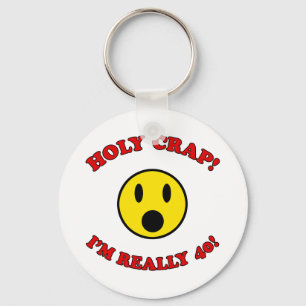 40th Birthday Gag Gifts Key Ring