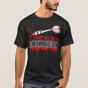 40th Birthday Gift For Darts Player Present T-Shirt