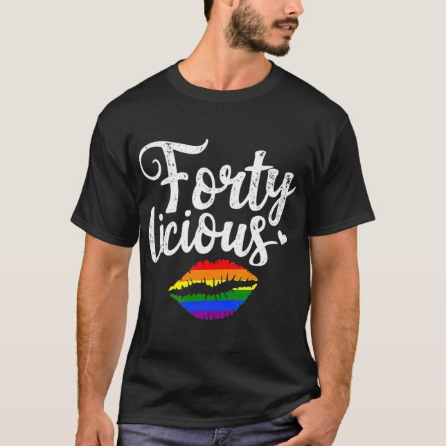 40th Birthday Gift for Gay Lesbian LGB T-Shirt (Front)
