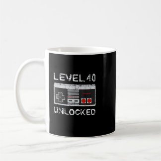 40th Birthday Gift For Him Level 40 Unlocked T  Coffee Mug