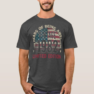 40th Birthday Gift men Vintage 1982 40 Years Old - T-Shirt