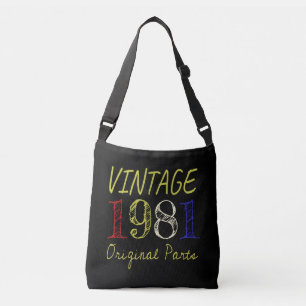 40th Birthday Gift Retro Vintage 1981 Crossbody Bag