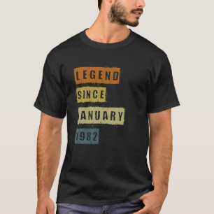 40Th Birthday Gifts 40 Years Legend Since January T-Shirt