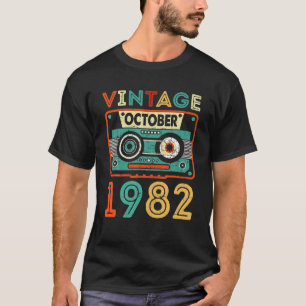 40Th Birthday Gifts Classic Vintage October 1982 M T-Shirt