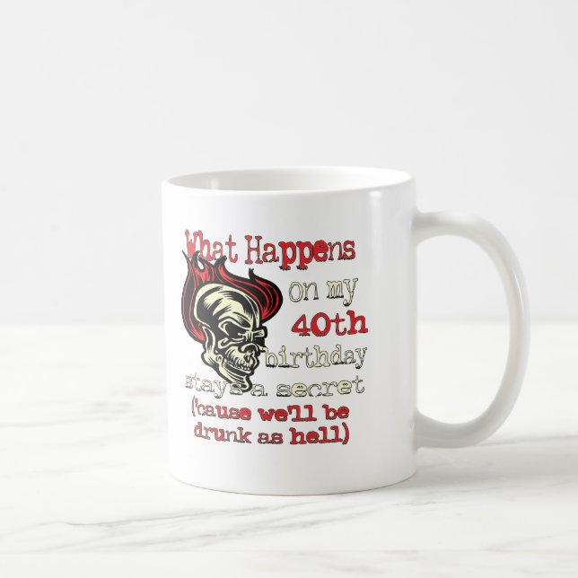 40th Birthday Gifts Coffee Mug (Right)