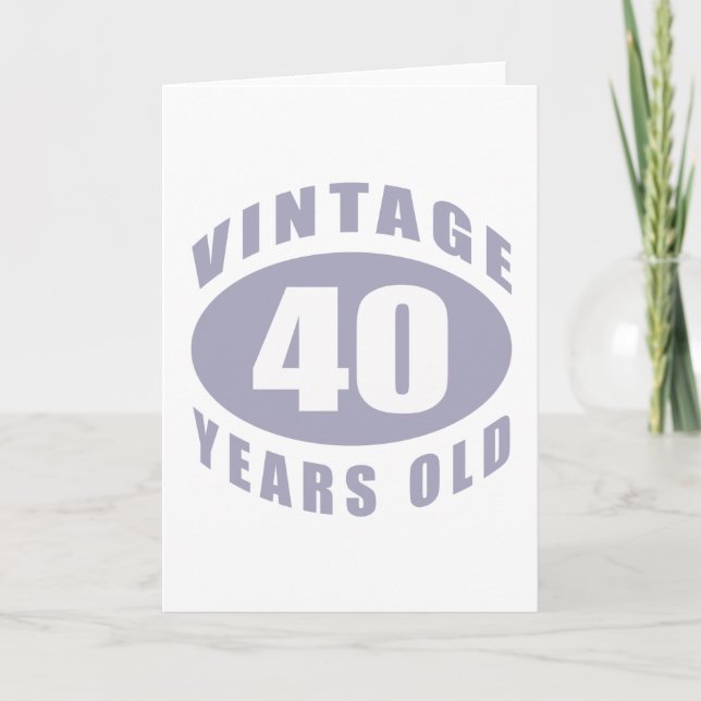 40th Birthday Gifts For Him Card (Front)