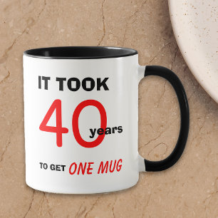 40th Birthday Gifts for Men Mug - Funny