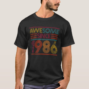 40th Birthday Gifts Retro - Awesome Since 1986 T-Shirt