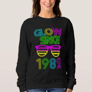 40th Birthday Glow Since 1982 Vintage Sunglasses R Sweatshirt