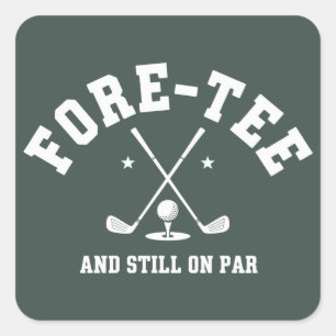 40th Birthday Golf 40th Birthday Gift Golfing  Square Sticker