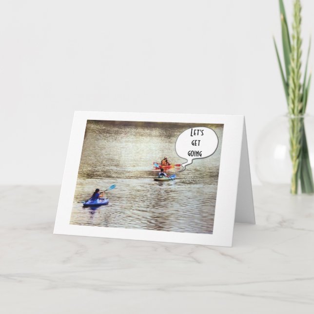 **40th BIRTHDAY** GREETING CARD KAYAK STYLE (Front)