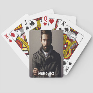 40th birthday guys men hello 40 playing cards