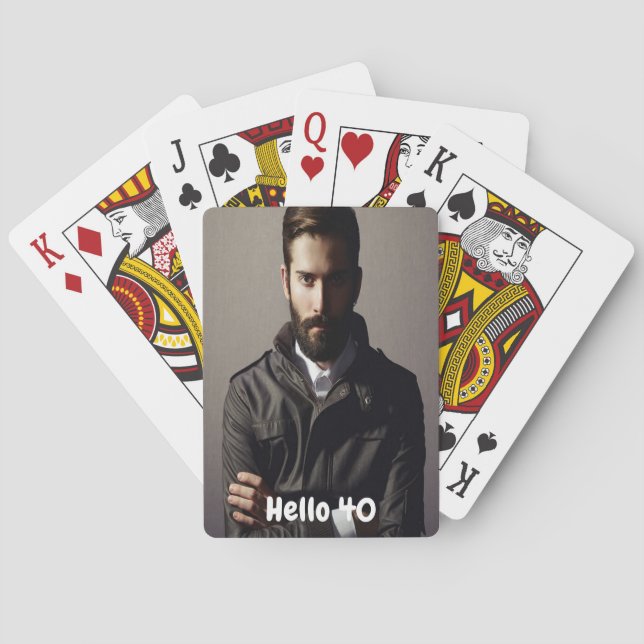 40th birthday guys men hello 40 playing cards (Back)