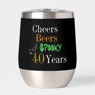 40th Birthday Halloween Spooky Cheers Beers Party
