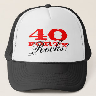 40th Birthday hat Forty Rocks!