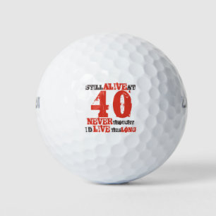 40th Birthday Humour Attitude Golf Balls