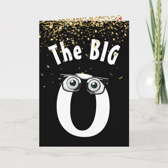 40th Birthday Humour On Black Card (Front)