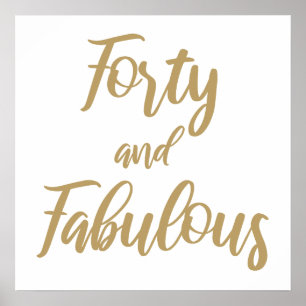 40th Birthday Humour Poster