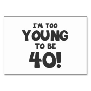 40th Birthday Humour Table Number