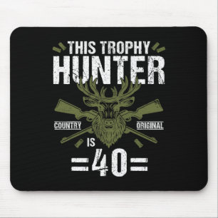 40th Birthday Hunting Duck Deer Hunter 40 Year Old Mouse Mat