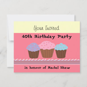 40th Birthday Invitation