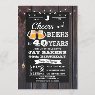 40th Birthday Invitation, 21st Birthday Invitation