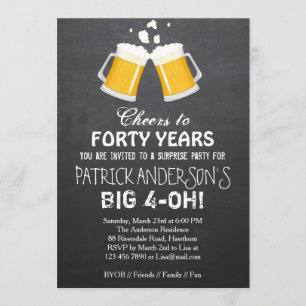 40th Birthday Invitation / Beer 40th Birthday