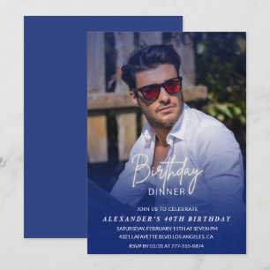 40th birthday invitation Birthday Dinner Photo Men