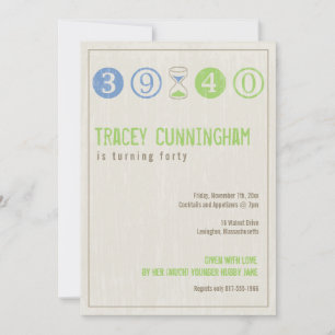 40th Birthday Invitation - Customise
