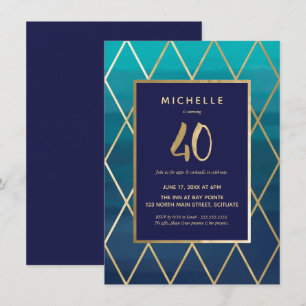 40th Birthday Invitation - Elegant Fortieth