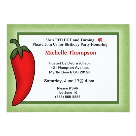 40th Birthday Invitations