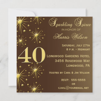 40th Birthday Invitations