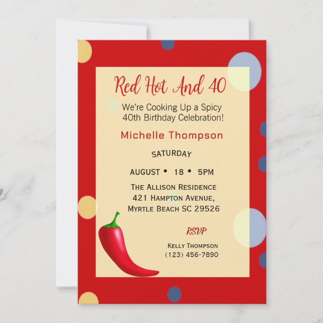 40th  Birthday Invitations (Front)