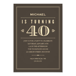 40th birthday invitations for him