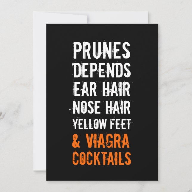 40th Birthday Invitations - Geezer (Front)