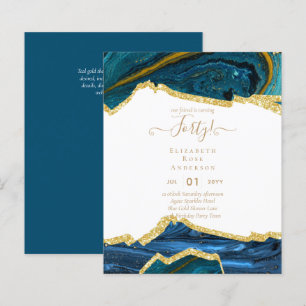 40th Birthday Invitations Glamour Girly Modern FUN