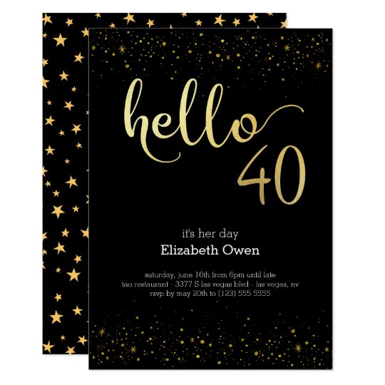 40th birthday invite zazzle co uk