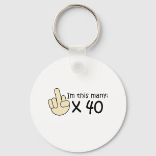 40th Birthday Key Ring