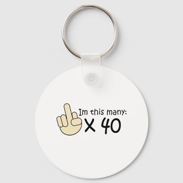 40th Birthday Key Ring (Front)