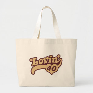 40th Birthday Large Tote Bag