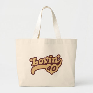 40th Birthday Large Tote Bag