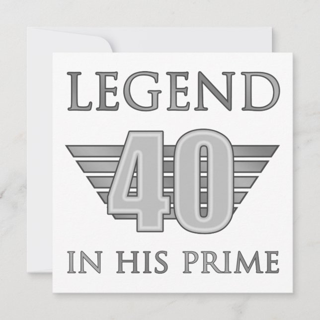 40th Birthday Legend Card (Front)