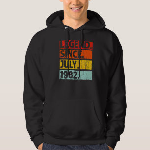 40th Birthday  Legend Since July 1982 40 Years Old Hoodie