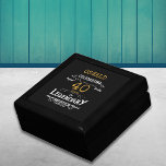 40th Birthday Legendary Black Gold Retro Gift Box<br><div class="desc">For those celebrating their 40th birthday we have the ideal birthday gift box with a vintage feel. The black background with a white and gold vintage typography design design is simple and yet elegant with a retro feel. Easily customise the text of this birthday gift using the template provided. Part...</div>