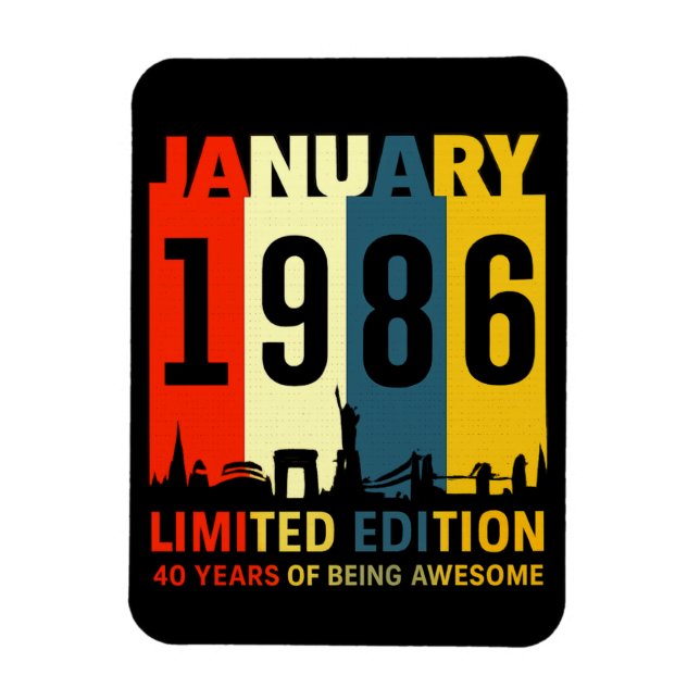 40th Birthday - Limited Edition Magnet (Vertical)