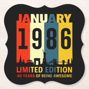 40th Birthday - Limited Edition Paper Coaster