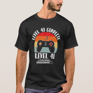 40Th Birthday Men Kid Level 40 Complete 40 Years O T-Shirt