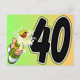40th birthday merchandise postcard